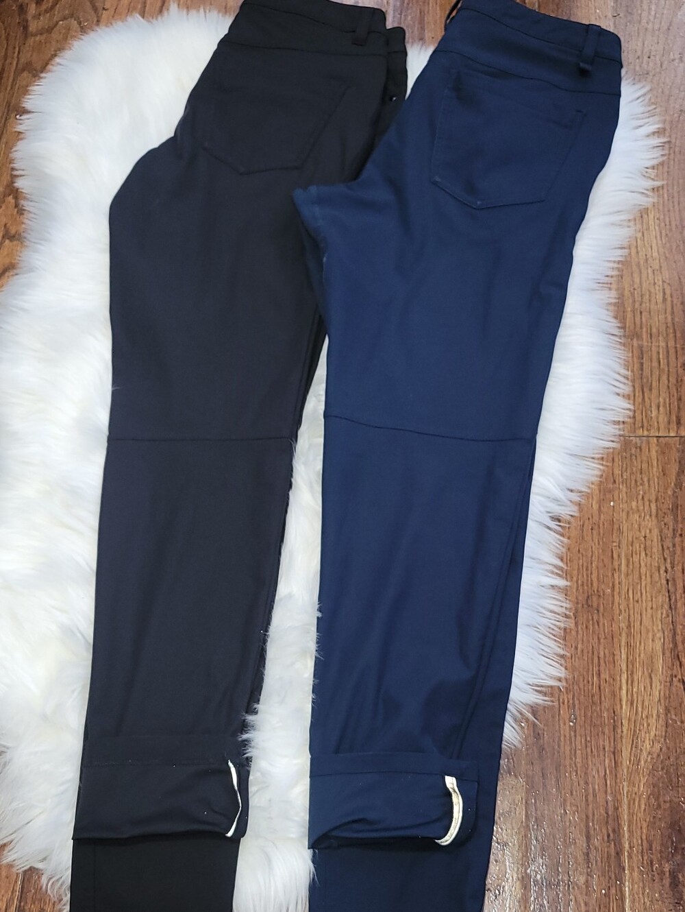 Slim Ponte Pants - Black & Navy